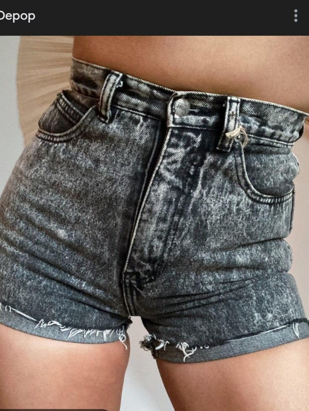 90's Britannia Acid Stone Washed True Vintage Denim High Waist Festival Shorts